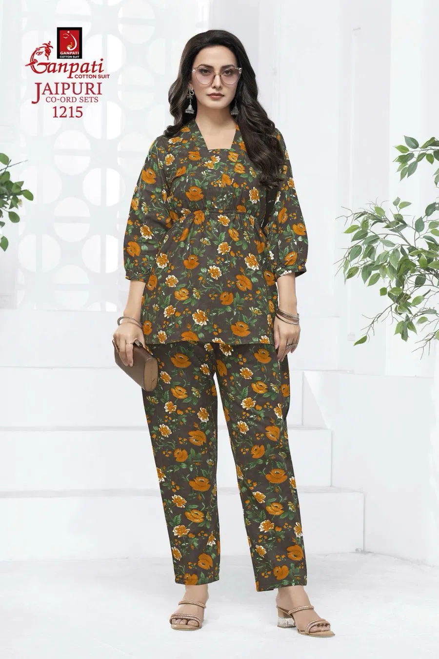 Jaipuri Vol 12 By Ganpati Cotton Printed Western Cord Set Exporters In India